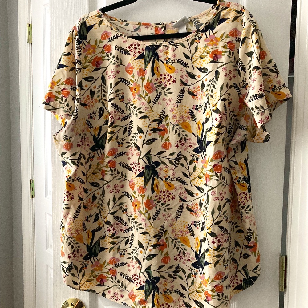 Ava & Viv Flowery Shirt with French Buttons